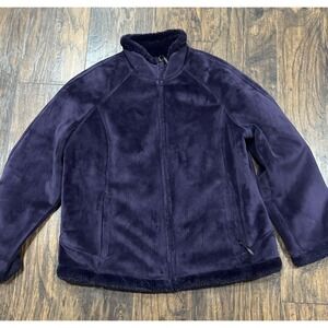 Green Tea Purple Fleece Faux Fur Lined Super Soft Jacket Size XXL / EUC